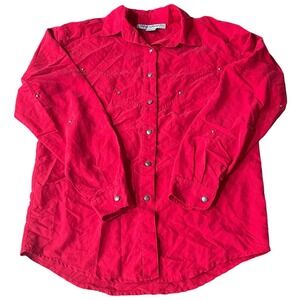 Vintage Adobe Rose Western Shirt S Red with‎ Womens Cowgirl Rodeo Weae